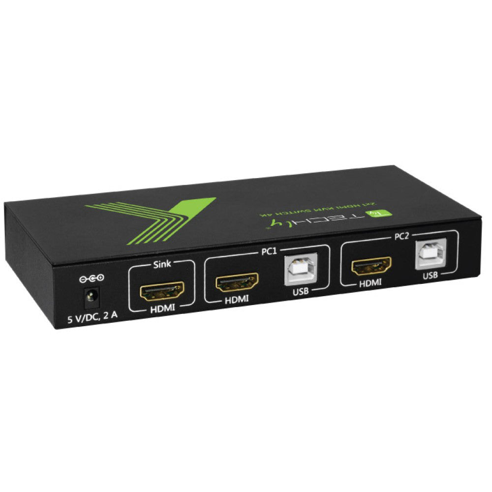 2x1 USB HDMI KVM Switch 4Kx2K