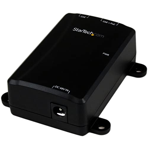 1 Port Gigabit PoE+ Power over Ethernet Injector 48V / 30W - 802.3at / 802.3af -