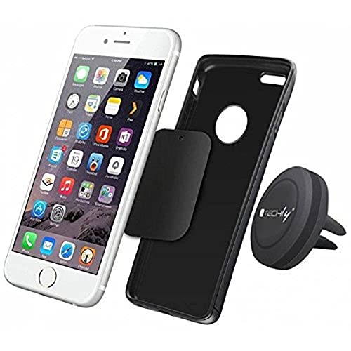 Techly I-Smart-Unity Holder - Holders (Mobile Phone/Smartphone, Tablet/UMPC Passive Car Black Metal) (Like New)