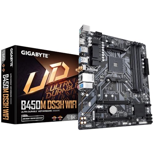 Gigabyte B450M DS3H WIFI-Y1 Gigabyte MB B450M DS3H WIFI-Y1 AMD AM4 Ryzen B450 Ma (Like New)