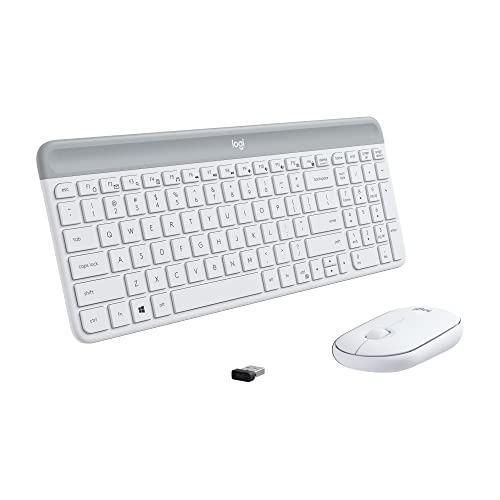 Logitech Slim Wireless Keyboard and Mouse Combo MK470 (Off-White) - Own your spa
