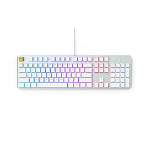 New GMMK 100% White Ice Mechanical KB -Brown