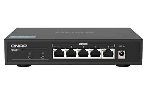 QNAP QSW-1105-5T - 5 PORT 2.5GBPS AUTO NEGOTIATION (2.5G/1G/100M) - UNMANAGEMENT S