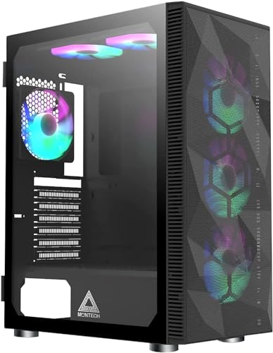 MONTECH CASE X3 MESH (B) MID TOWER TG 3X140MM 3X120MM ARGB FAN ATX BLACK RTL