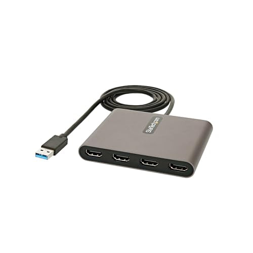USB 3.0 TO 4 HDMI ADAPTER EXTENDS YOUR DESKTOP BY ADDING UP TO 4 MONITORS - QUAD (Like New)