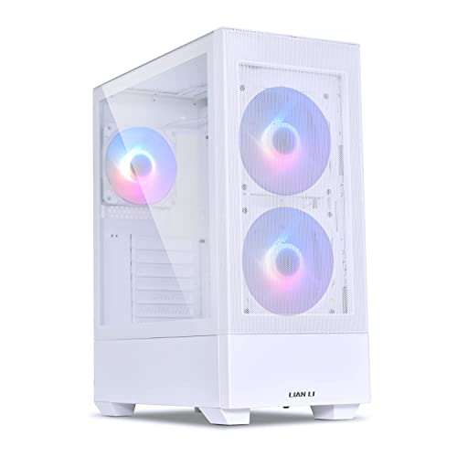 LIAN-LI CASE LANCOOL 205 MESH C WHITE MIDTOWER TG 2X140MM ARGB PWM FAN W TYPEC (Like New)