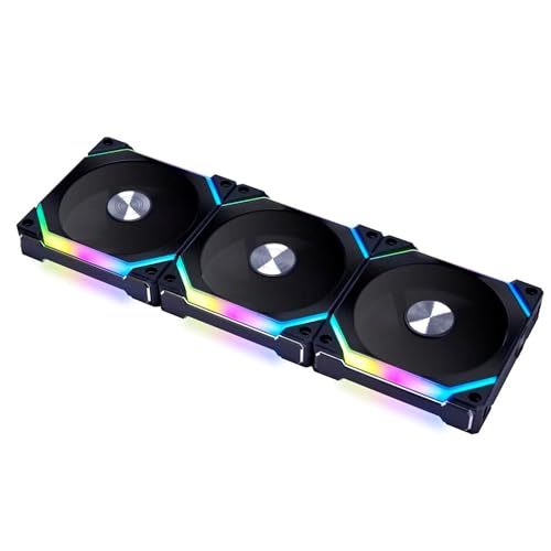 LIAN-LI FAN UF-SL120V2-3B UNI FAN SL V2 120 BLACK DC 12V & 5V FDB 3XFANS RTL