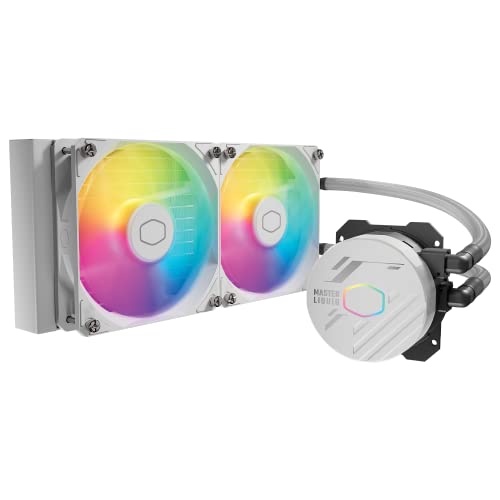 COOLER MASTER FAN MLW-D24M-A18PZ-RW MASTERLIQUID 240L CORE ARGB WHITE 2X120MM