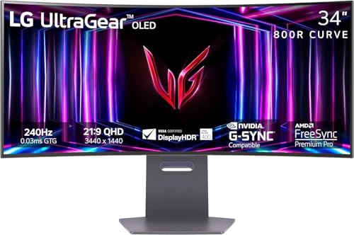 LG MN 34GS95QE-B 34 OLED 21:9 WQHD 3440X1440 CURVED 800R 0.03MS 240HZ HDMI DP