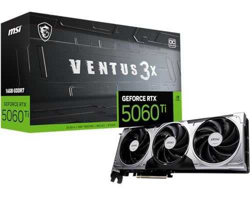 MSI VCX GEFORCE RTX 5060 TI 16G VENTUS 3X OC 16GB GDDR7 RETAIL