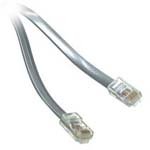C2G 08134 RJ12 Modular Telephone Cable, Silver (50 Feet, 15.24 Meters)