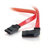 C2G 10185 7-Pin 180° to 90° 1-Device Side Serial ATA Cable, Red (1.5 Feet, 18 Inches)