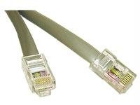 C2G 02980 RJ45 8P8C Crossed/Rollover Modular Cable, Silver (25 Feet, 7.62 Meters)