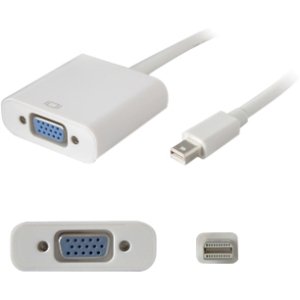 White Mini Displayport to Vga Mini-Dp to Vga 1920x1200 Cable M/F