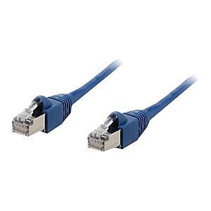1ft Cat6a Blue Gigabit Rj45 Patch Cable Molded Snagless