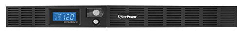CyberPower OR700LCDRM1U Smart App LCD UPS System, 700VA/400W, 6 Outlets, AVR, 1U Rackmount