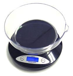 American Weigh 5KBOWL 5KG Digital Kitchen Scale with Removable Bowl