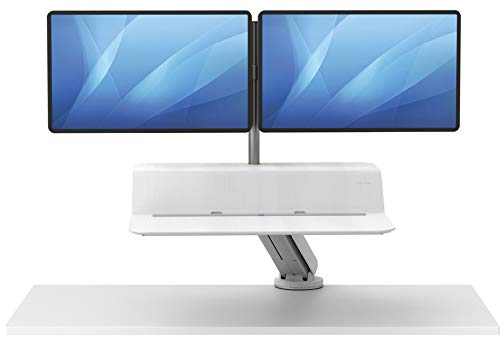 Fellowes 8081601 Lotus Rt Sit-Stand Workstation Black Dual - for Workstation - Black Dual