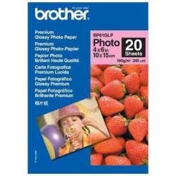 Brother BP61GLP 4in x 6in High Gloss Inkjet Paper (20 sheets) - Retail Packaging