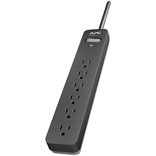 APC 6-Outlet Surge Protector Power Strip with Power Cord, SurgeArrest Essential