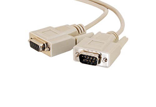 C2G 02713 DB9 M/F Serial RS232 Extension Cable, Beige (15 Feet, 4.57 Meters)