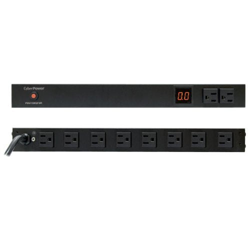 CyberPower PDU15M2F8R Metered PDU, 100-125V/15A, 10 Outlets, 1U Rackmount