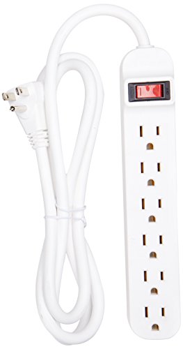 6-Outlet Power Strip with Right-Angle Cord