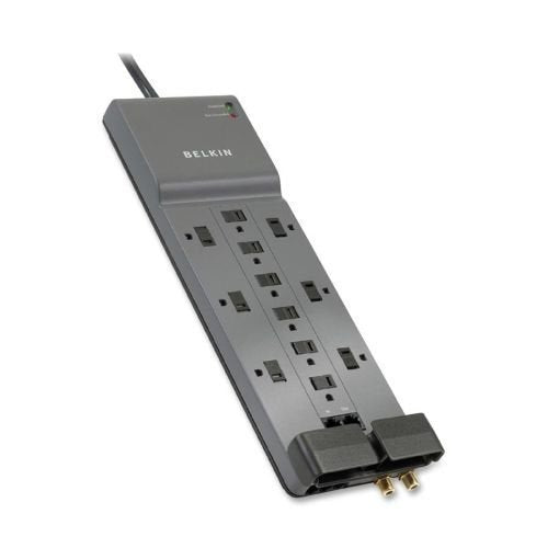 12-Outlet Surge Suppressor with Phone/Modem - RJ45/RJ11 DSS and Coax Protection