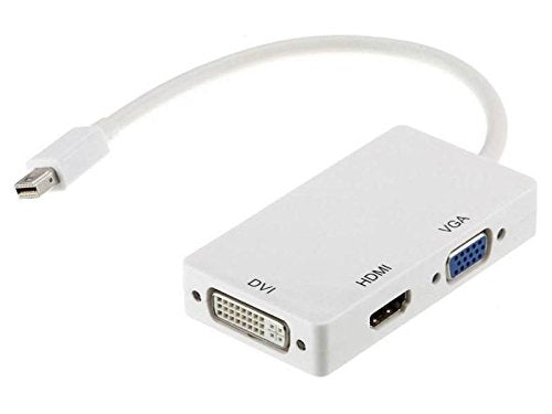 Axiom 3-in-1 Mini DisplayPort to HDMI, VGA and DVI Video Adapter