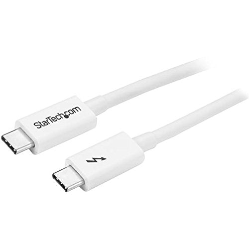 StarTech.com Thunderbolt 3 Cable - 3 ft / 1m -4K 60Hz - 20Gbps - USB C to USB C Cable - Thunderbolt 3 USB Type C Charger
