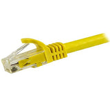 StarTech.com Cat6 Patch Cable - 6 ft - Yellow Ethernet Cable - Snagless RJ45 Cable - Ethernet Cord - Cat 6 Cable - 6ft (N6PATCH6YL)