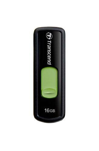 Transcend 16 GB JetFlash 500 Retractable USB 2.0 Flash Drive - TS16GJF500 (Black)