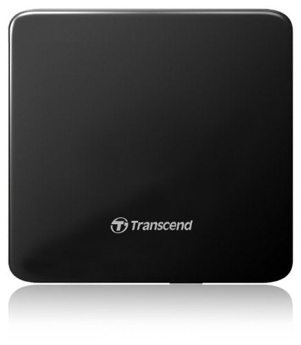 Transcend Information 8X Extra Slim Portable DVD Writer Optical Drive, TS8XDVDS-K (Black)