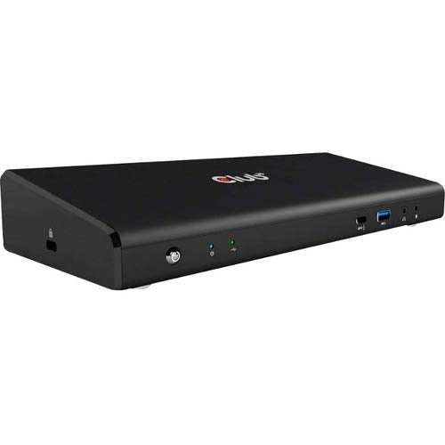 Club 3D USB C 3.2 Gen1 Universal Triple 4K Charging Dock - for Notebook/Tablet/Smartphone - 60 W - USB 3.2 (Gen 1) Type C - 6 x USB Ports - Network (RJ-45) - HDMI - DisplayPort - Audio Line Out - Micr