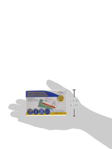 Royal Sovereign Business Card Sized, 2 ¼ " x 3 ¾ " Thermal Laminating Pouches, 5 Mil. Thick, 100 Pack (RF05BUSC0100)