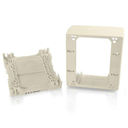 C2G Wiremold Uniduct Double Gang Extra Deep Junction Box Ivory - Ivory