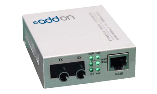 Addon 1Gbs 1 RJ-45 to 1 St Media Converter - Fiber Media Converter - Gigabit Ethernet (ADD-GMC-SX-5ST)