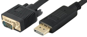 Addon-Networking DISPLAYPORT2VGA6F 6' DisplayPort to VGA Adapter Cable, Black