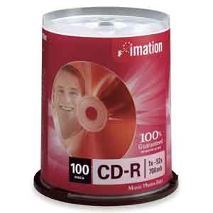 Imation 52x Certified CD-R 700MB 80 Min Spindle Imation