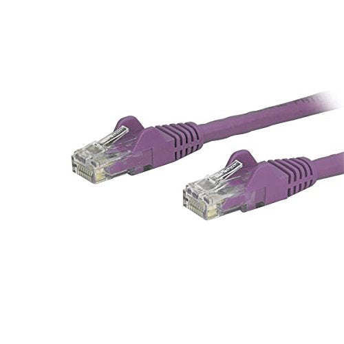 StarTech.com Cat6 Patch Cable - 1 ft - Purple Ethernet Cable - Snagless RJ45 Cable - Ethernet Cord - Cat 6 Cable - 1ft (N6PATCH1PL)