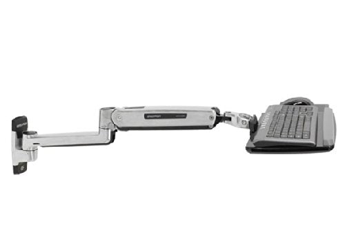 Lx Sit-Stand Wall Mount Keyboard Arm (Polished Aluminum)