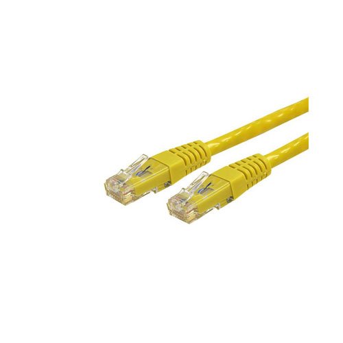 StarTech.com M45PATCH10YL Molded RJ45 UTP Cat 5e Patch Cable, 10-Feet (Yellow)