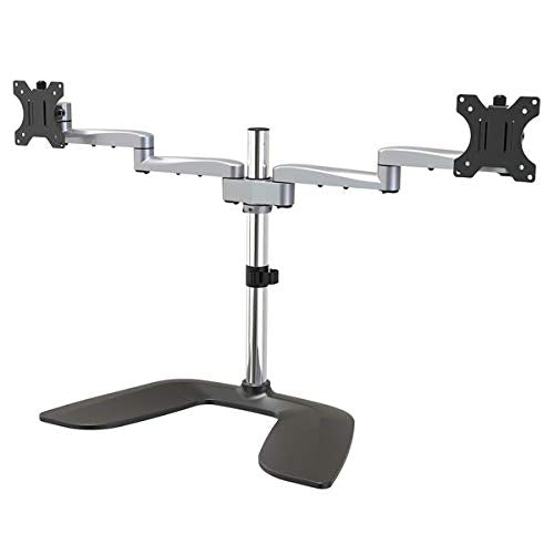 Dual Monitor Stand - Articulating Arms - Height Adjustable - for Vesa Mount Monitors up to 32