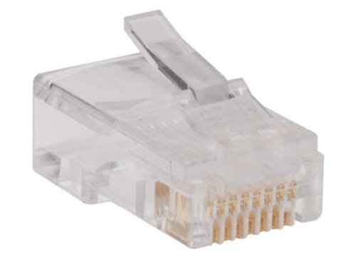 100-Pack of Rj45 Plugs for Round Solid / Stranded Conductor 4-Pair Cat5e Cable