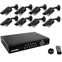 Securityman NDVR8-1TBK Network DVR System with 8 Cameras, 1TB (Black)