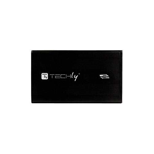 Techly HDD/SSD enclosure USB 3.0, SATA 2.5'', aluminium, black