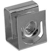 Hammond Manufacturing 1421NP100 Clip Nut; 10-32; clip; Zinc Plated; Round Hole Punched Rails