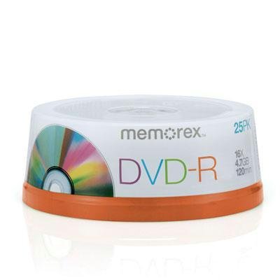 Memorex DVD-R 16x 4.7GB 25 Pack Spindle