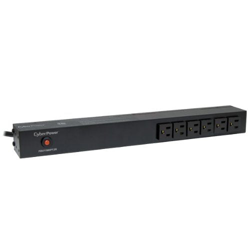 CyberPower PDU15B6F12R Basic PDU, 100-125V/15A, 18 Outlets, 1U Rackmount