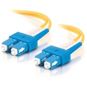 2m Duplex Sc/Sc 9/125 Sm Fiber Cable Yellow USA-Made